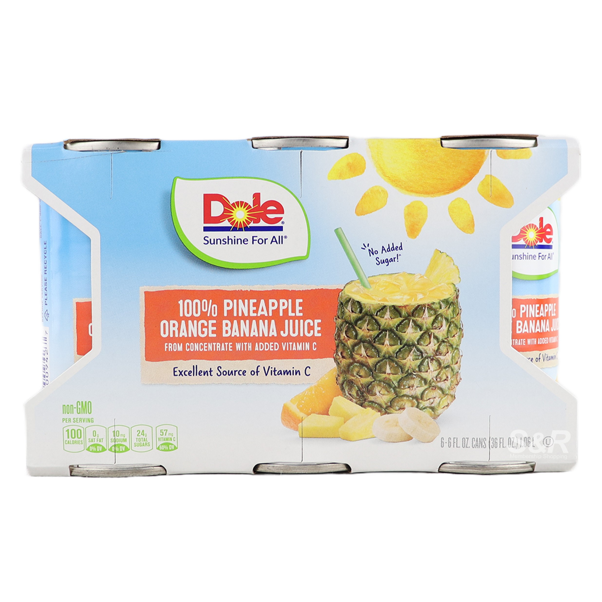 Dole 100% Pineapple Orange Banana Juice (177mL x 6pcs)